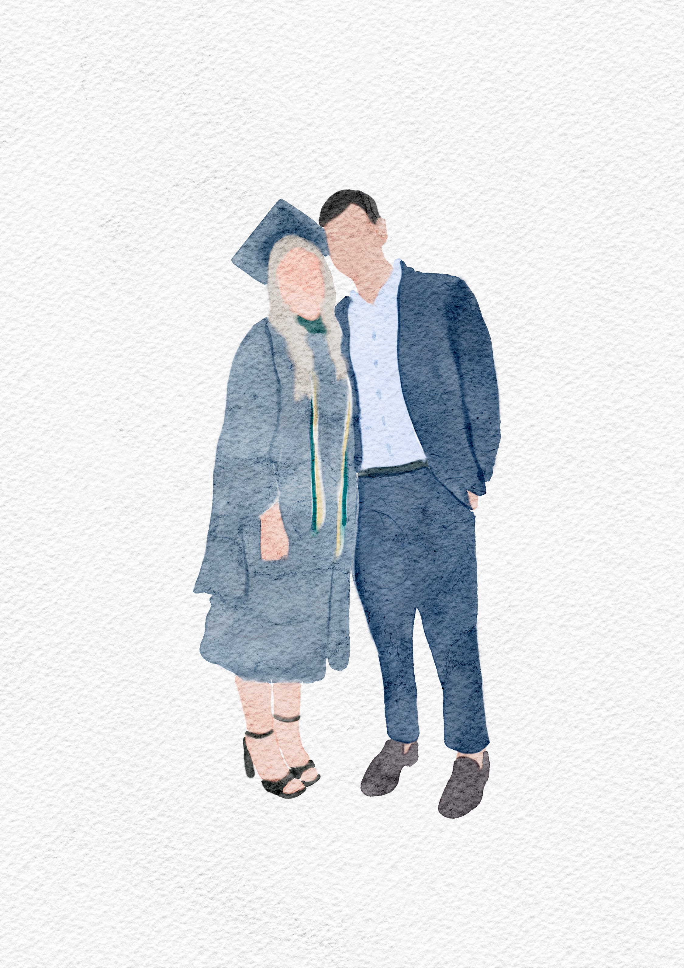 Custom Faceless Portrait(DIGITAL FILE + PRINT)